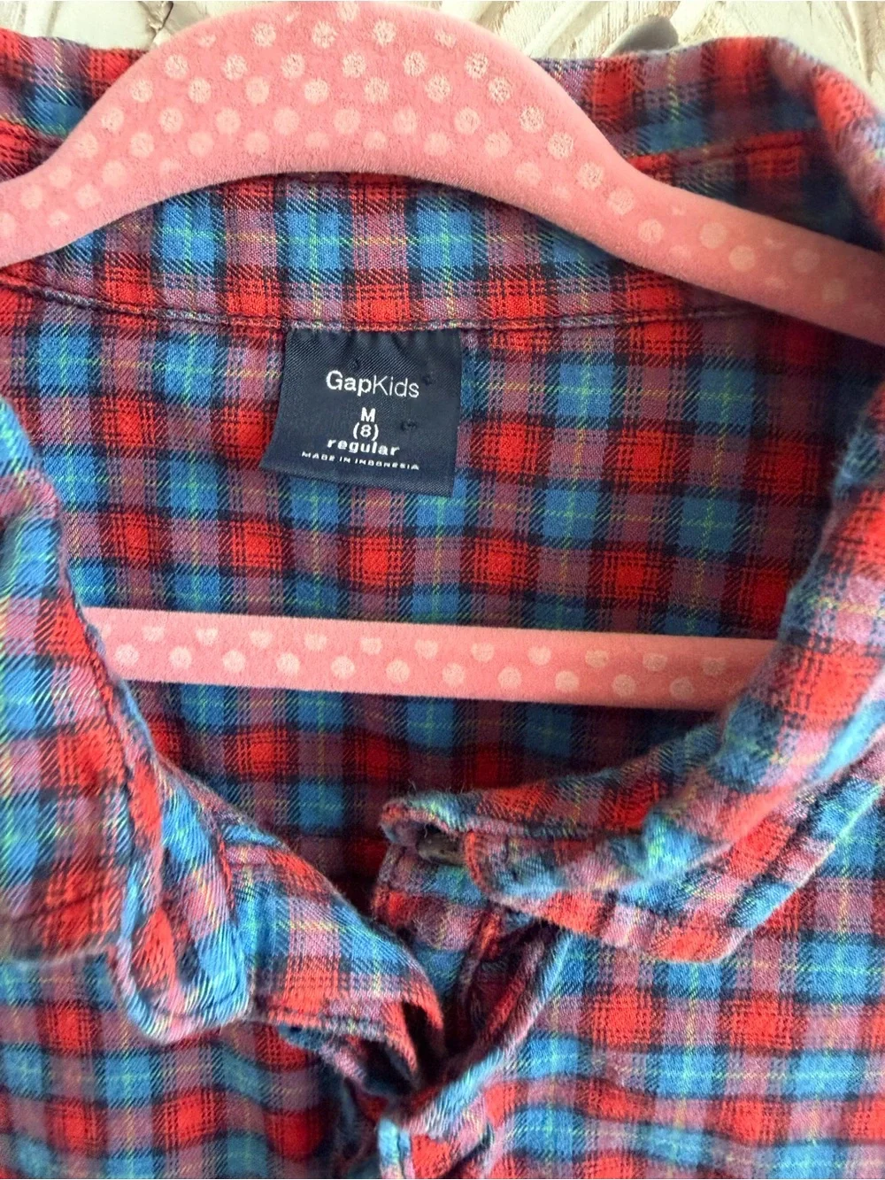 GapKids Size M (8) Flannel Ruffle Shirt Dress